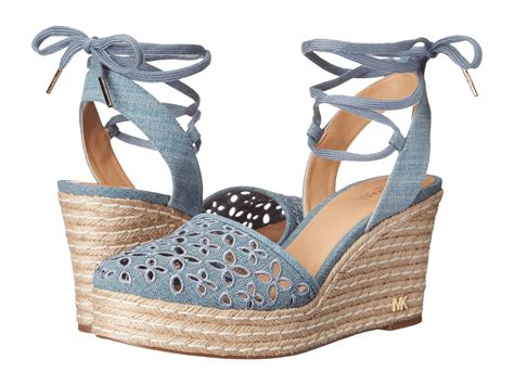 michael kors wedge heel sandals|michael kors denim wedges.